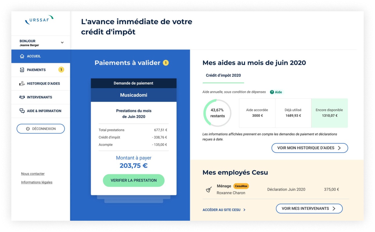 Home+ écran 1